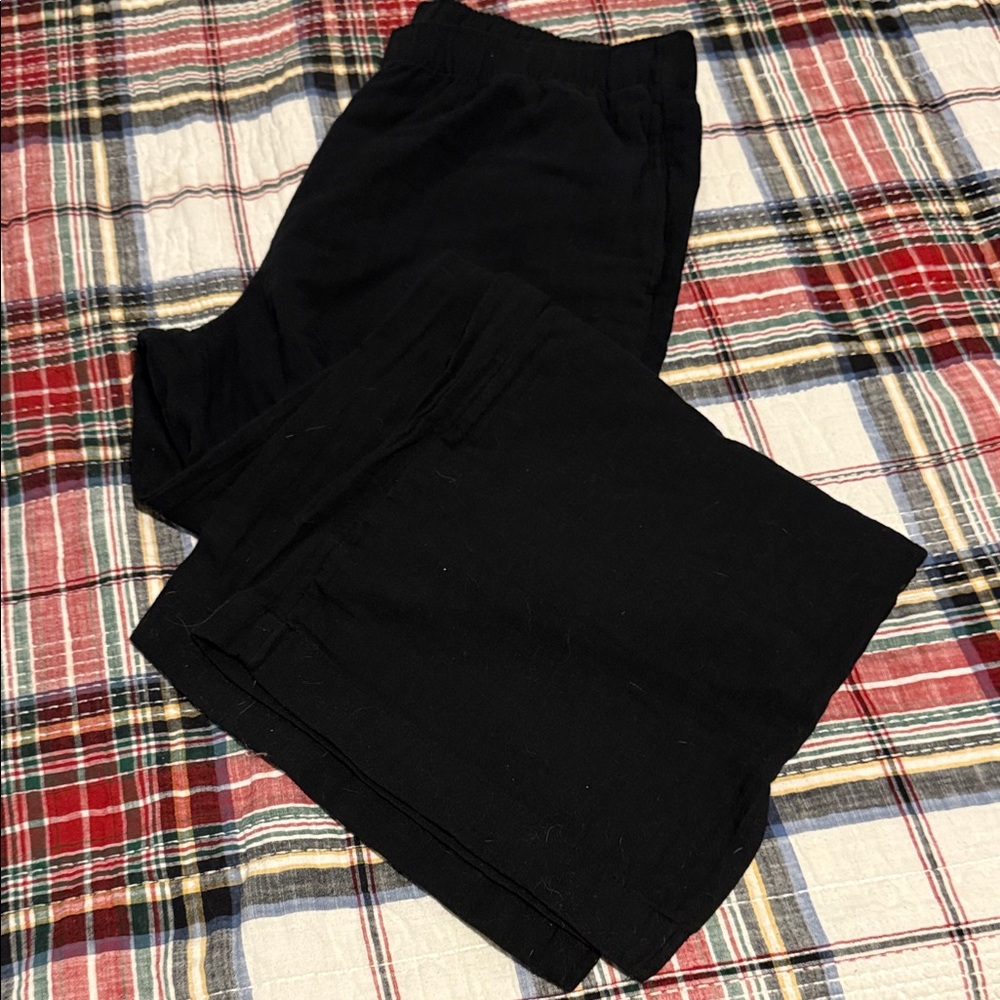 Old Navy, black cotton wide leg pants